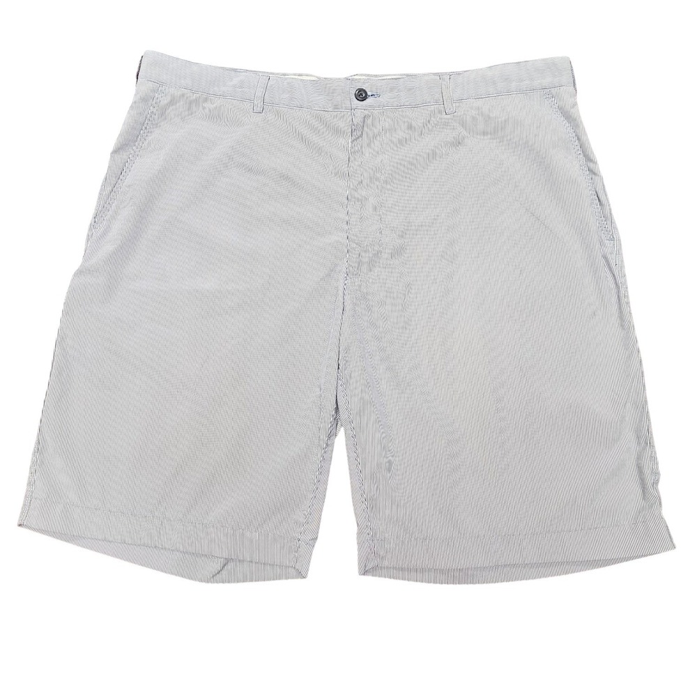 PGA TOUR Mens 38 Seersucker Golf Shorts Blue White Pinstripe Performance Stretch